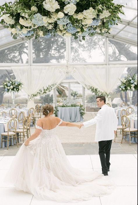 Wedding Venues South Carolina, Lowndes Grove Wedding, Baby Blue Weddings, Charleston Bride, French Chateau Wedding, Bride Floral, Light Blue Wedding, Greenhouse Wedding, Spring Florals