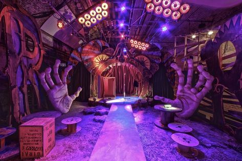 Experimental Theatre, Creepy Circus, Circus Aesthetic, Goosebumps Books, Dark Circus, Episode Backgrounds, Night Circus, Creepy Clown, Environment Design