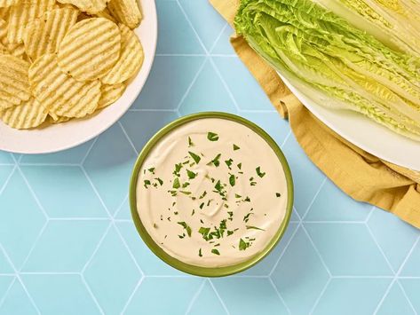 Caesar Dip Recipe Caesar Dip, Goat Cheese Dip Recipes, Salty Crackers, Vegetables Chips, Goat Cheese Dip, Southern Living Recipes, Creamy Dip, Dip Recipes Easy, Caesar Dressing