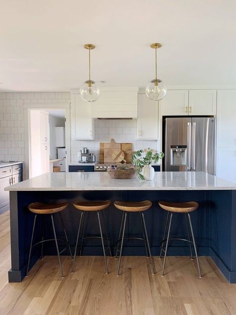 #hardwood #floors #hardwoodfloors #lighthardwood #lightfloors #kitchen #kitchenfloors #kitcheninspo #lightkitcheninspo #modernkitchen #kitchendesign #interiordesign #modern #design Hale Navy Cabinets, Light Airy Aesthetic, Benjamin Moore Hale Navy, Oak Hardwood Floors, Navy Cabinets, Airy Aesthetic, Bowling Green Kentucky, Hale Navy, White Oak Hardwood Floors