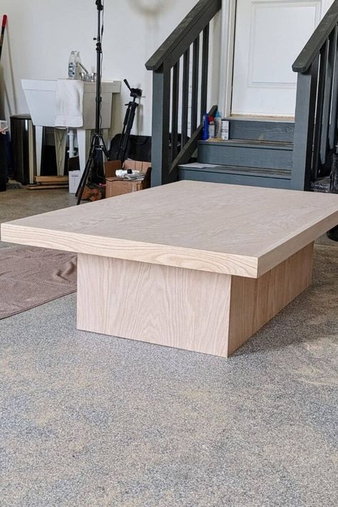 Diy Large Coffee Table With Storage, Raised Coffee Table, Diy Wood Coffee Table Modern, Diy Square Wood Coffee Table, Coffee Table Wood Diy, Coffee Table Diy Décor, Diy Coffee Table Square, Diy Coastal Coffee Table, Butcher Block Coffee Table Diy