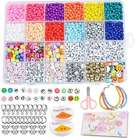 Diy Beads Bracelets, Bracelets Kit, Zinger Burger, Beads Kit, Big Bracelets, Soft Kidcore, Bracelet Making Kit, Christmas Gifts For Adults, Cool Fidget Toys