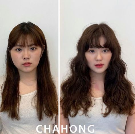 This Hairstylist Shares How A Proper Haircut Changes A Person (30 Pics) Korean Haircut Long, Crown Braids, Chubby Face Haircuts, Hairstyle For Chubby Face, Haircut For Square Face, Korean Haircut, Square Face Hairstyles, Mia Farrow, Round Face Haircuts