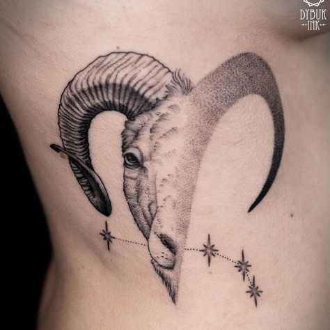 Aries Tattoo Designs, Aries Symbol Tattoos, Aries Zodiac Tattoos, Aries Ram Tattoo, Flower Fire, Arrow Tattoos For Women, Ram Tattoo, Tattoo Meanings, Women Tattoos