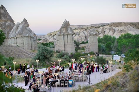 A Fairytale outdoor destination Wedding in a beautiful Cappadocia Valley Cappadocia Turkey Proposal, Cappadocia Wedding, Cappadocia Engagement, Turkey Wedding Venues, Wedding In Turkey Destinations, Cappadocia Fairy Chimneys, Cappadocia Turkey Fairy Chimneys, Turkey Wedding, Never Getting Married