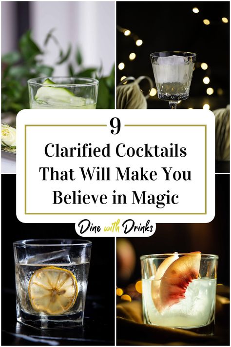 Collage of 4 clarified cocktails. Bartending Tips, Ice Cream Cocktails, Craft Cocktail Recipe, Cocktails To Try, Spring Cocktails, Creative Cocktail, Cocktail Mix, Make You Believe, How To Make Drinks