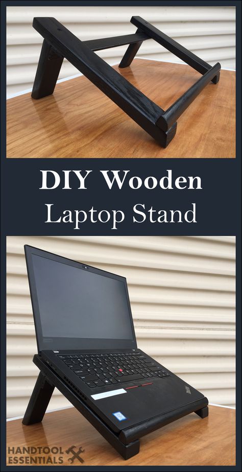 Diy Laptop Stand, Laptop Diy, Wooden Laptop Stand, Old Laptop, Hantverk Diy, Solid Stain, Stain Wood, Diy Laptop, Free Woodworking Plans