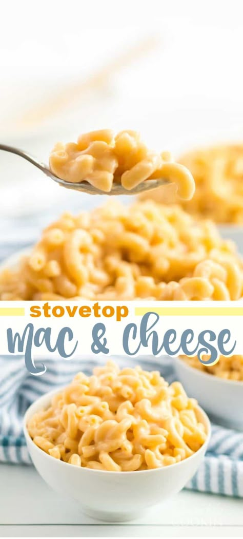 Homade Mac And Cheese, Stovetop Mac And Cheese Recipe, Stove Top Mac And Cheese, Kraft Mac And Cheese Recipe, Homemade Mac And Cheese Recipe Easy, Easy Mac N Cheese Recipe, Lunch Pasta, Mac And Cheese Sauce, Classic Mac And Cheese