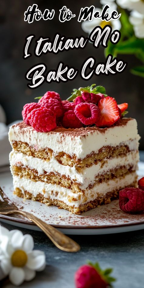 Italian No Bake Cake No Bake Cake Recipe, Baked Cake, Key Lime Cheesecake, Lime Cheesecake, Bake Cake, Layered Desserts, Cake Baking Recipes, Cheesecake Factory, Glass Cakes