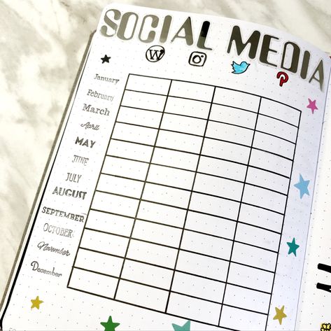 Check out this bullet journal spread! Track your 2021 social media growth with this spread! 2025 Journal, Tracker Bullet Journal, Social Media Tracker, Social Media Content Calendar, Cool Pencil Drawings, Social Media Growth, Social Media Games, Content Calendars, Bullet Journal Spread