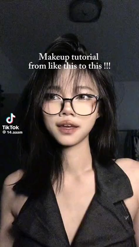 #makeup #tutorial #explore Makeup Asia, Teknik Makeup, Anime Eye Makeup, Soft Makeup Looks, Beauty Makeup Tutorial, Glasses Makeup, Makeup Artist Tips, Face Makeup Tips, Face Makeup Tutorial