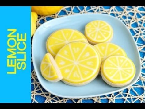 Slice Cookies, Decorating With Royal Icing, Ribbon Cookies, Lemonade Stand Party, Summer Sugar Cookies, Lemon Themed Party, Lemon Themed Bridal Shower, Pink Lemonade Party, Happy Birthday Cookie