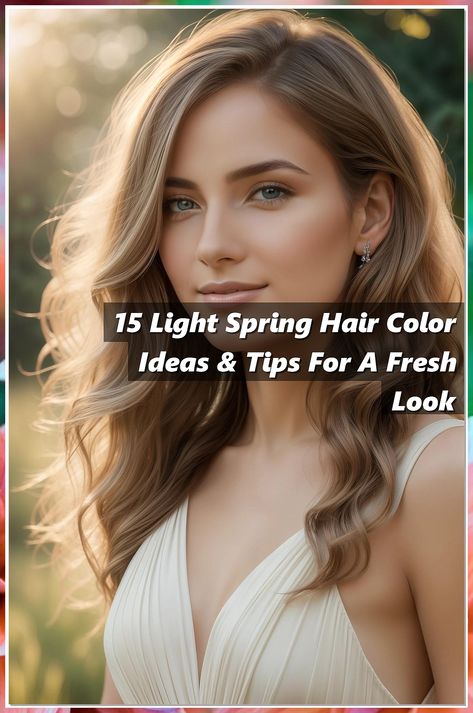 Looking for a fresh look this spring? Check out these 15 light spring hair color ideas and tips to brighten up your style! From soft pastels to sun-kissed highlights, find the perfect shade to elevate your look. Say goodbye to dull hair and hello to a vibrant new you with these stunning light spring hair color ideas. Light Spring Hair Color, Spring Hair Color Ideas, Natural Looking Highlights, Sun Kissed Highlights, Perfect Hair Color, Hair Light, Spring Hair Color, Spring Hair, Light Hair Color