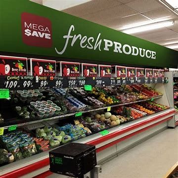 This grocery store sign gives another good example of signage because it is placed right on top of the produce section. Not only the location, but it provides different font to the words for customers to read thoroughly on what kind of product is given. Fresh Produce Sign, Grocery Store Background, Supermarket Ideas, Store Background, Store Signage, Store Signs, Cut And Paste, Vinyl Lettering, Fresh Produce