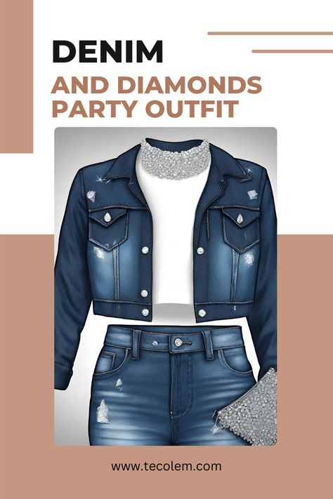 #DenimAndDiamonds #PartyOutfits #FashionInspiration #GlamorousStyle #TrendyLooks #DiamondParty #DenimFashion #StatementAccessories #PartyFashion #ChicAndGlamorous #StylishEnsembles #FashionIdeas #OutfitInspiration #GlamourAndGlitter #ShineBright #Fashionista #DenimDresses #DiamondJewelry #CasualChic #GlamPartyLook #FashionForward Denim And Bling Outfits, Denim And Diamonds Outfit, Denim And Diamonds Party Outfit, Denim And Diamonds Party, Denim Party Outfit, 60th Bday, Denim Party, Party Planning Checklist, Diamond Party