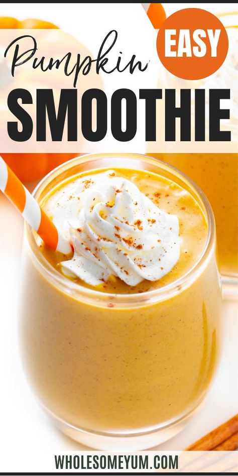 Pumpkin Smoothie Smoothie Pumpkin, Gingerbread Smoothie, Pumpkin Protein Shake, Pumpkin Smoothie Healthy, Pumpkin Shake, Pumpkin Smoothie Recipe, Pumpkin Spice Smoothie, Pumpkin Gingerbread, Sweet Smoothies