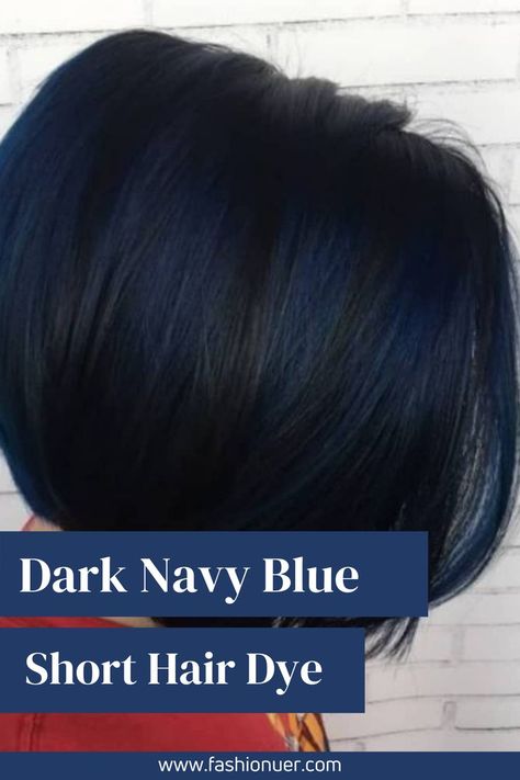 Dark Navy Blue Short Hair Dye Navy Blue Hair Dye, Light Blue Hair Dye, Best Blue Hair Dye, Ice Blue Hair, Blue Short Hair, Blonde And Blue Hair, Blue Hair Dye, Midnight Blue Hair, Navy Blue Hair