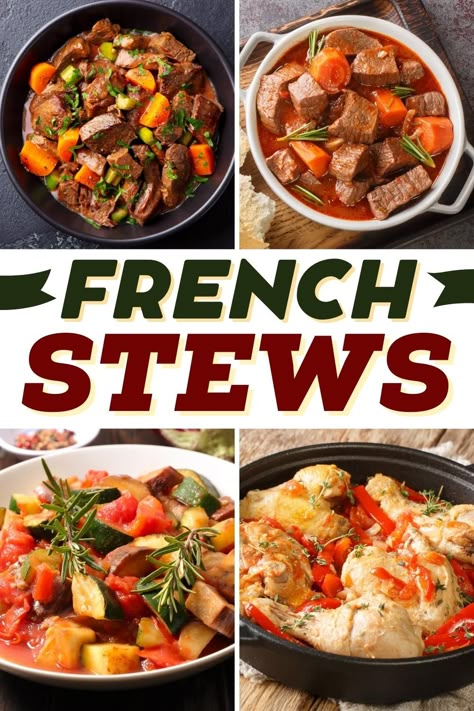 French Stews French Country Vegetable Stew, French Chicken Soup Recipes, French Country Vegetable Soup, French Soups And Stews, French Stew Recipes, French Soups Traditional, French Dinners, French Chicken Stew, French Stew