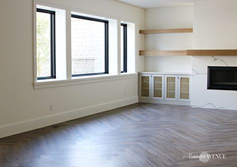 LVP Herringbone Floors & Basement Reveal - Remington Avenue Lvp Herringbone, Flooring Options Durable, Herringbone Floors, Lumber Liquidators, Multifunctional Space, Herringbone Floor, Bonus Rooms, Durable Flooring, Best Flooring