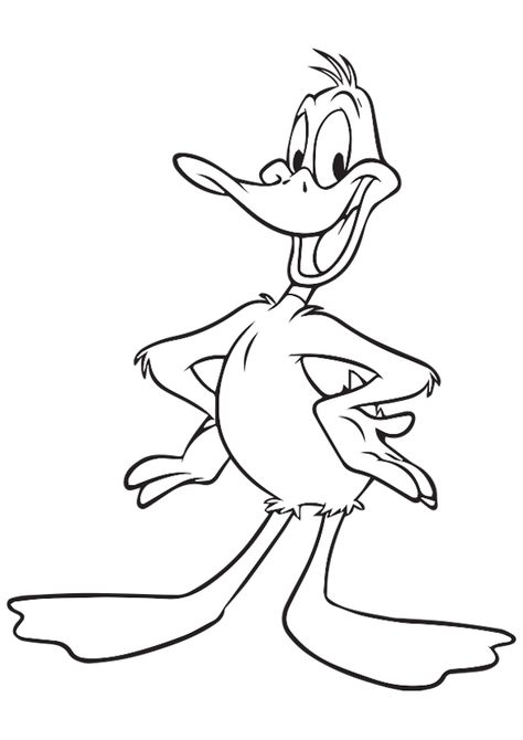 Top 10 Daffy Duck Coloring Pages For Kids Duck Coloring Pages, Duffy Duck, Adult Coloring Books Printables, Looney Tunes Characters, Looney Tunes Cartoons, Disney Art Drawings, Daffy Duck, Cartoon Coloring Pages, Daisy Duck