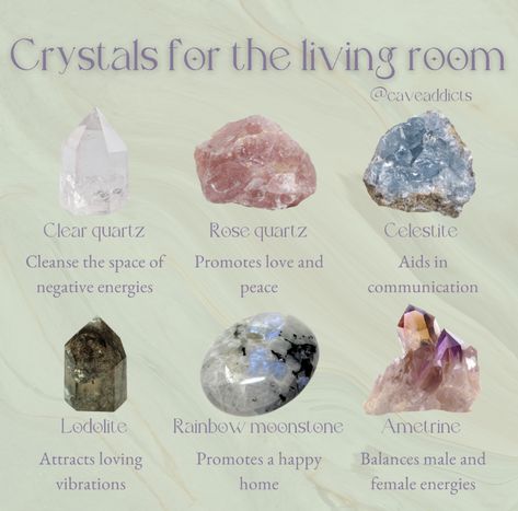 Crystals To Keep In Your Bedroom, Best Crystals For New Home, Crystal For Living Room, Crystals For Dining Room, Crystals For The Classroom, How To Style Crystals At Home, Crystals To Have In Your Home, Best Crystals For Home Protection, Crystals Living Room