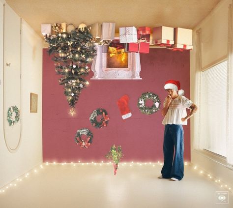 Harry Styles Christmas, Harry Styles Album Cover, Stockings Fireplace, Winter Christmas Tree, Taylor Swift Christmas, Harry 1d, Harry's House, Xmas Wallpaper, Christmas Tree And Santa