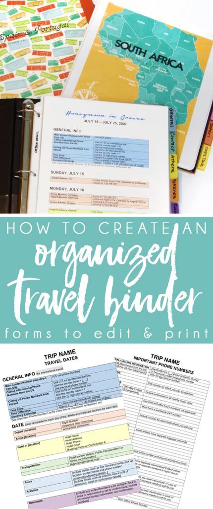 Travel Binder, Organized Travel, Planning Pages, Itinerary Template, International Travel Tips, Travel Itinerary Template, Travel Organizer, Planning Printables, Cruise Tips