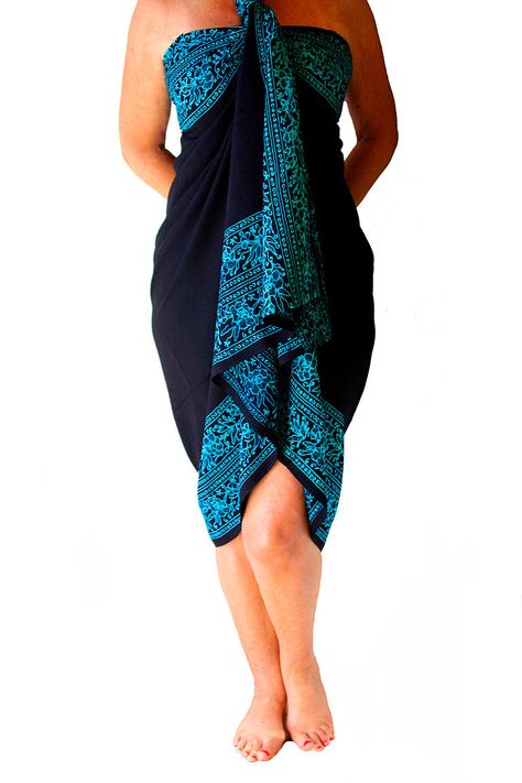 Mozambique Outfits, Teal Beach, Pareo Sarong, Long Wrap Skirt, Sarong Dress, Sarong Wrap, Beach Sarong, Plus Size Swimsuits, Plus Size Kleidung