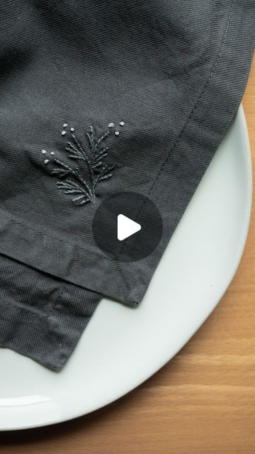 Hannah | Embroidery & Surface Pattern Designer on Instagram: "Pick her favorite colors or choose one of the four colorways included in the pattern, and away you go! The Winterberry Napkins are a simple, sophisticated project for year-round use…a thoughtful gift for all the special women in your life who love to set a pretty table 🤍 Comment “winterberry” if you want me to send you a direct link to purchase the pattern!

#clothnapkins #mothersdaygiftideas #handmadegifts #embroiderednapkins #moderntable" Diy Embroidery Napkins, Embroidery Napkins, Simple Embroidery Designs, Embroidered Napkins, Pretty Tables, Simple Embroidery, Choose One, You Want Me, Diy Embroidery