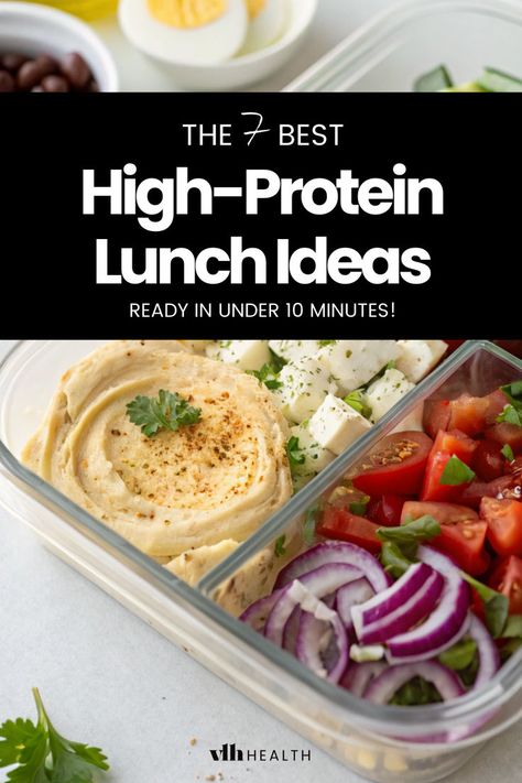 high protein lunch ideas Easy Bariatric Lunches For Work, Healthy High Protein Lunch Ideas, High Protein Easy Lunches, High Protein Meals For Picky Eaters, Protein Meals Lunch, High Protein Meals Lunch, Healthy Lunch Ideas High Protein, Lunch Meal Prep High Protein, Protein Meal Prep Lunch