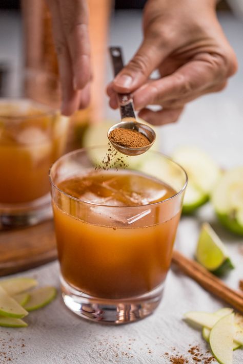 bourbon ginger cider cocktails for autumn - plays well with butter