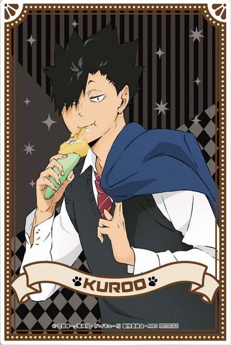 Haikyuu Characters Cards, Tetsurō Kuroo, Kuroo Haikyuu, Kuroo Tetsurou, Haikyuu Characters, Sports Anime, Haikyuu Anime, Haikyu!!, Anime Scenery