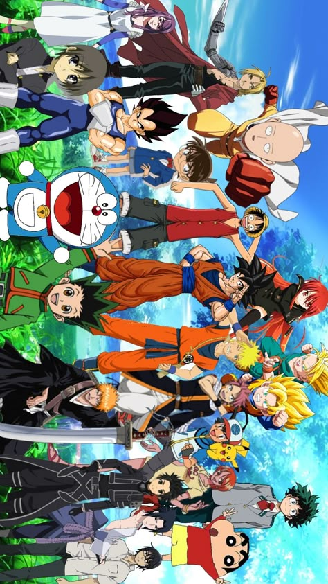 All Anime In One Picture, Cover Photo Anime, Art Prints Anime, Top Anime Series, Animal Love Quotes, Legend Series, Madara Wallpaper, All Anime Characters, Anime Group