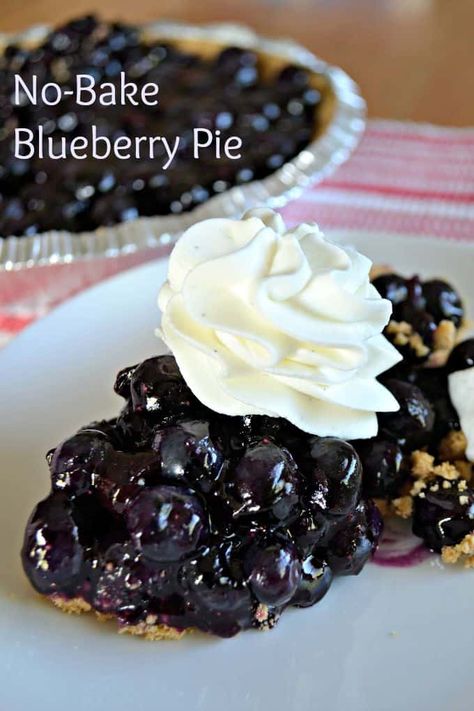 Fresh Blueberry Pie, Blueberry Desserts Recipes, Blueberry Pie Filling, Summertime Recipes, Blueberry Desserts, Berry Pie, Blueberry Recipes, Blueberry Pie, No Bake Pies