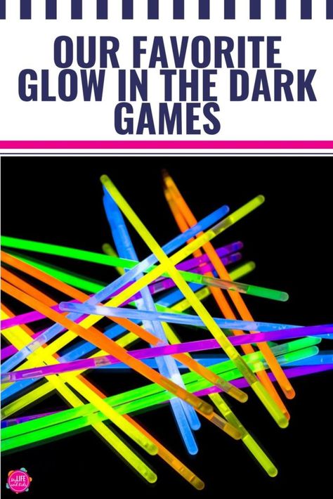 Having a party and need some fun activities to do? Why not try these glow in the dark games? They're great for kids, teens and adults. Whether you're having a birthday party, a sleepover or just want some fun glow stick games to play, you're in the right place. (We love the capture the flag glow in the dark game and the minute to win it glow in the dark game!) #games #party #glowinthedark Glow In The Dark Camping Ideas, Glow In The Dark Dodgeball, Glow In The Dark Minute To Win It Games, Glow In The Dark Capture The Flag, Glow In The Dark Games For Adults, Glowstick Games, Glow Party Games For Teens, Glow Stick Games, Glow In The Dark Activities