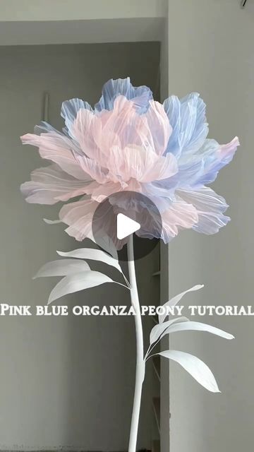 Giant Organza Flowers, Giant Flowers Diy, Texture Interior, Flowers Tutorial, Organza Flowers, Giant Flowers, Easter Decorations Diy Easy, December 23, Fabric Flowers Diy