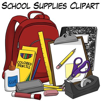 School supplies clip art by digital classroom clipart teachers image #2017 School Supplies Clipart, Teacher Images, Art School Supplies, School Supplies Highschool, Classroom Clipart, School Supplies Organization, Art Clip, School Supplies List, School Clipart