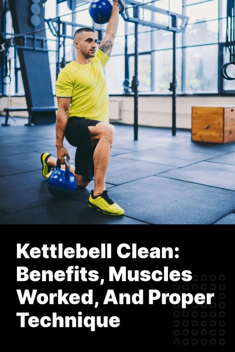 Doesn't matter if you're a newbie or a long-time kettlebell user, kettlebell cleans should be at the top of the list for full-body exercises you need to do. Lucky for you, in this article, we're going to talk about the kettlebell clean benefits, muscles worked, how to perform them properly, clean v Kettlebell Clean, Compound Exercises, Body Exercises, Kettlebell Training, Kettlebell Swings, Best Cleaning Products, Kettlebell Workout, Core Muscles, Athletic Performance