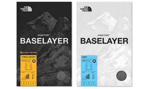 The North Face® Baselayer Packaging Concepts — katie heit gardner Gardner Aesthetic, Hang Tag Design, Fashion Poster Design, Light Activities, Tshirt Printing Design, Sports Package, Creative Flyers, Box Packaging Design, Wine Packaging