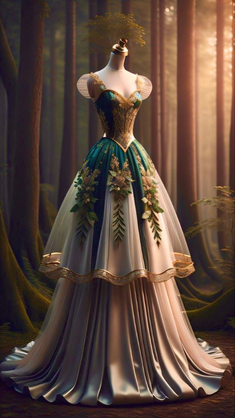 aesthetic decorations 
aesthetic dress
aesthetic fashion 
aesthetic forest 
forest dress
AI dress
AI fashion 
AI creation 
AI art
AI forest
aesthetic garden Fantasy Princess Dress, Dress Trends 2023, Fantasy Ballgown, Wedding Dresses Timeless, Fairy Ball Gown, Neckline Styles, Forest Dress, Dress Tips, Sleeve Variations