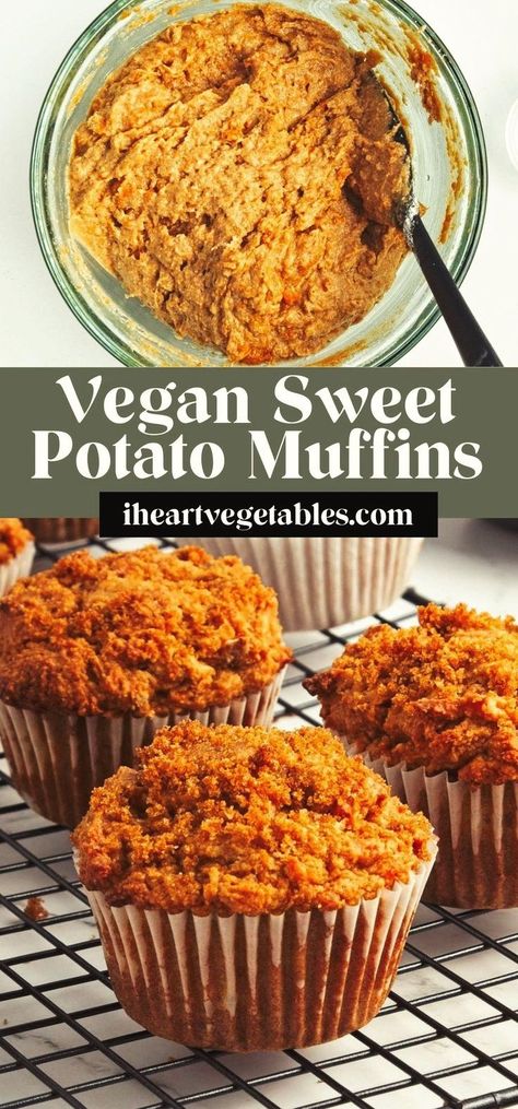 Healthy Sweet Potato Muffins, Vegan Sweet Potato Recipes, Gingerbread Bars, Sweet Potato Muffin Recipe, Sweet Potato Cupcakes, Sweet Potato Benefits, Steamed Sweet Potato, Speculoos Cookies, Gluten Free Sweet Potato