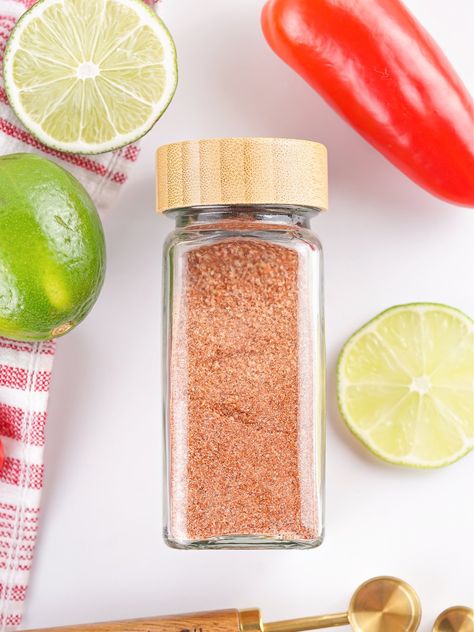 Make your own Tajin seasoning at home with lime crystals, chili powders, and salt. Perfect for fruits, meats, and cocktails! Tajin Seasoning Recipe, Tajin Seasoning, Mexican Rice Recipes, Spicy Seasoning, Seasoning Recipe, Bread Appetizers, Spices And Seasonings, Lime Zest, Mexican Recipes