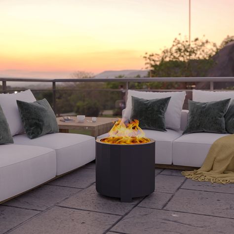 Latitude Run® Portable Commercial Grade Outdoor Smokeless Wood Burning Fire Pit & Reviews - Wayfair Canada Portable Fire Pit, Portable Fire Pits, Wood Burning Fire Pit, Burning Fire, Nasal Passages, Wood Burning Fires, Fire Bowls, Fire Pit Backyard, Wall Construction