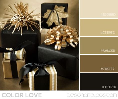 Professional Gift Ideas, Pallete Color, Colours Palette, Cute Gift Wrapping Ideas, Black Color Palette, Blog Designs, Orange Color Palettes, Gold Color Palettes, Gift Wrapping Ideas