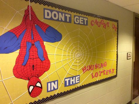 Spider Man Bulletin Board Ideas, Marvel Bulletin Board, Spiderverse Room, Spiderman Classroom, Hero Bulletin Board, Superhero Bulletin Boards, Superhero Door, Hero Classroom Theme, Superhero Class