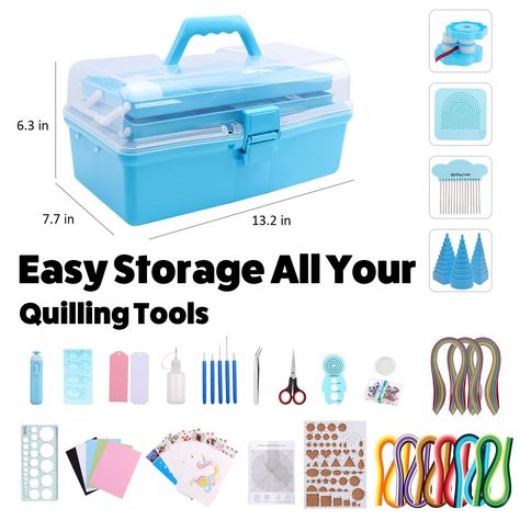 Quilling Kits For Beginners, Quilling Storage Ideas, Quill Art, Creative Tote Bag, Mural Diy, Quilling Supplies, Paper Craft Tools, Paper Quilling Jewelry, Computers Tablets And Accessories