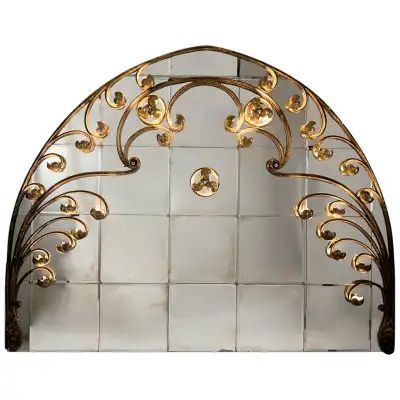 Art Neauveau Interior Bedroom, Backyard Trellis, Art Nouveau Mirror, Wrought Iron Mirror, Deck Inspiration, Art Deco Wall Mirror, Moroccan Mirror, Moroccan Furniture, Art Deco Vases