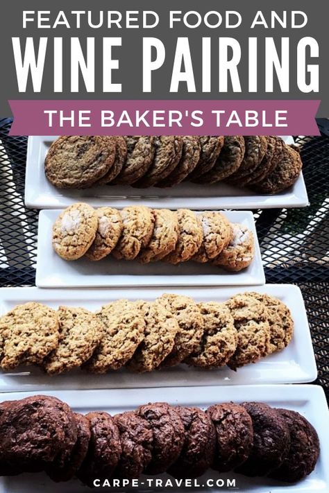 Add a little desert to our food and wine pairing travels through Santa Ynez Valley wine country with this chocolate espresso cookie recipe from The Baker's Table. Find out the perfect wine to pair with these delightful dessert cookies! #wine #winelovers #travelandwine #winepairings #cookies Cookie And Wine Pairing, Espresso Cookies Recipe, Baker's Table, Wine Pairing Party, Food And Wine Pairing, Wine Tips, Wine Cookies, Bakers Table, Wine 101