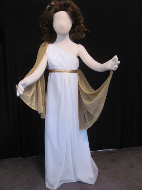 Greek Goddess Costume Kids, Grecian Goddess Costume, Greek Goddess Costume Diy, Goddess Costume Diy, Chin Length Hairstyles, Homemade Mermaid Costumes, Greek God Costume, Goddess Halloween Costume, Rockstar Costume