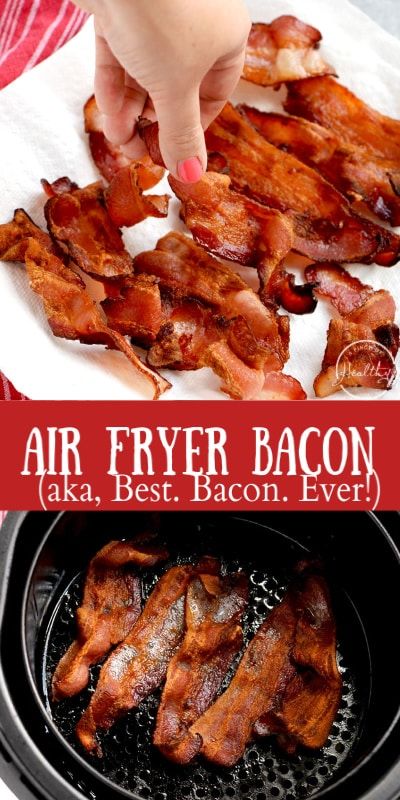 Airfryer Bacon, Air Fry Bacon, Air Fryer Bacon, Air Fryer Recipes Breakfast, Air Fryer Recipes Dessert, Air Fryer Recipes Snacks, New Air Fryer Recipes, Air Fryer Foods, Food Air Fryer